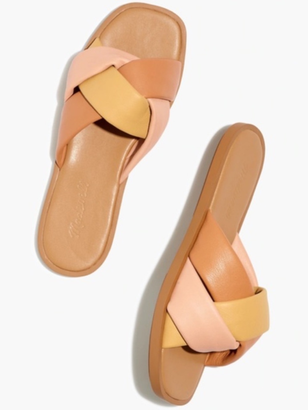 Madewell Jayna Braided Slide Sandals in Washed Mauve Size 8